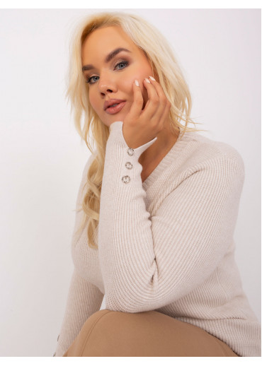 Béžovo hnedý pulóver