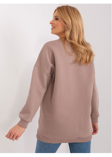 Béžovo hnedá dámska mikina