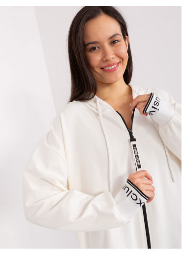 Smotanovo biela mikina s kapucňou