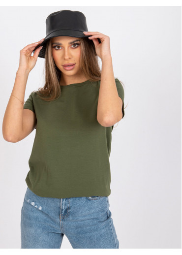 Khaki zelené basic tričko