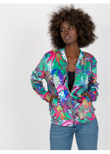 Zelená vzorovaná mikina