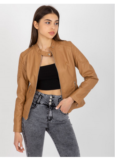 Hnedá koženková bunda