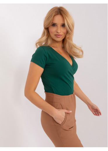 Tmavozelené zavinovacie tričko