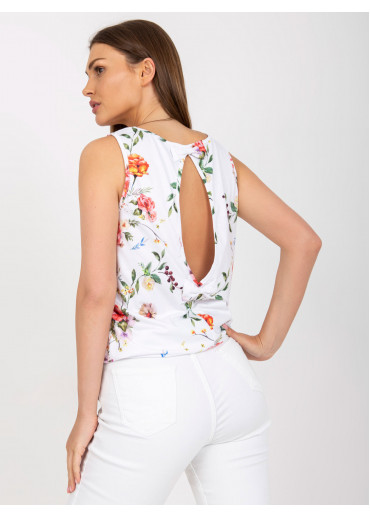 Biely kvetovaný top
