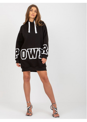 Čierna predĺžená mikina