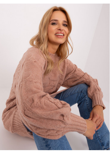 Tmavopúdrovo ružový predĺžený sveter