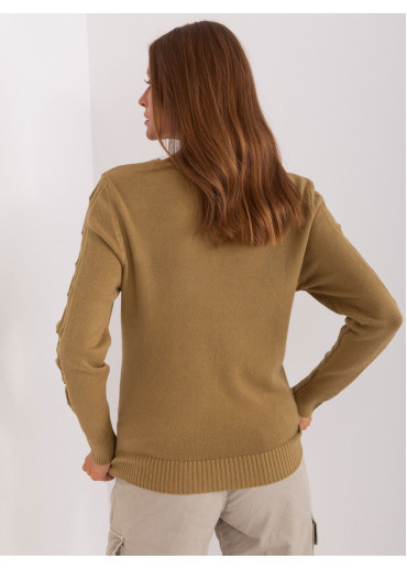 Olivovo zelený pulóver