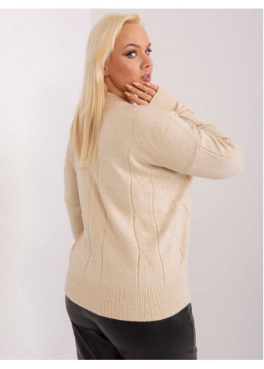 Béžovo hnedý pulóver