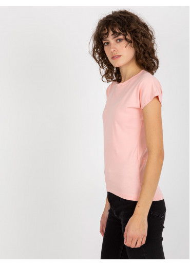 Broskyňovo ružové basic tričko