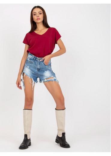 Bordovo červené basic tričko