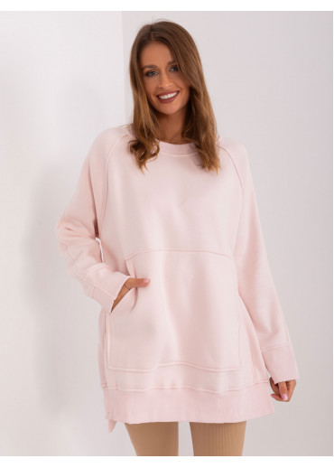 Púdrovo ružová mikina