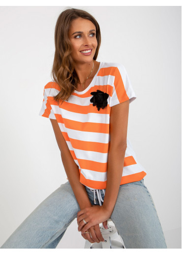 Oranžové tričko pruhy