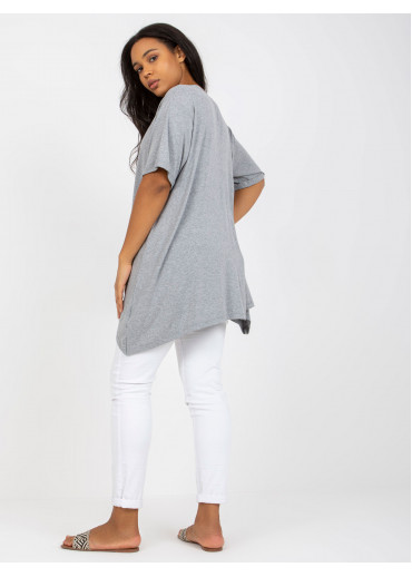 Sivá tričková tunika
