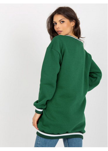 Tmavozelená mikina s potlačou