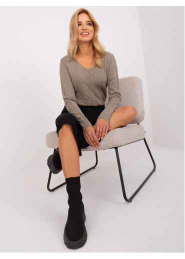 Béžovo hnedý pulóver