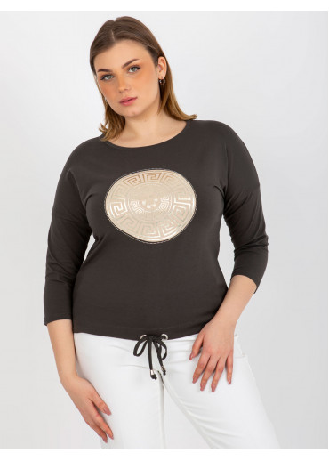 Tmavosivé tričko s potlačou