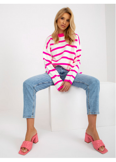 Neónovo ružový pulóver