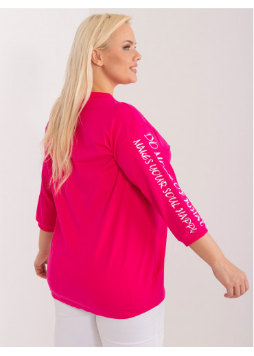 Fuchsiovo ružové tričko s potlačou
