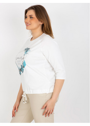 Smotanovo biele tričko s potlačou