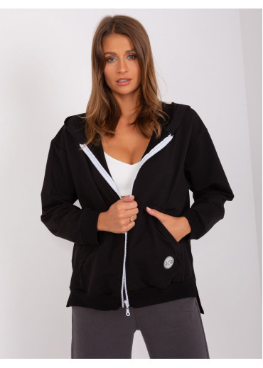 Čierna mikina s kapucňou