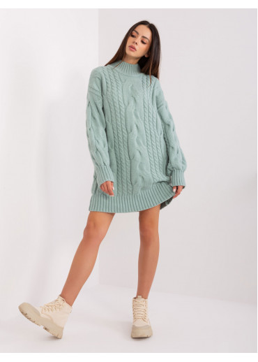 Svetlozelený predĺžený sveter