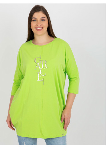 Limetkovo zelená tunika s potlačou