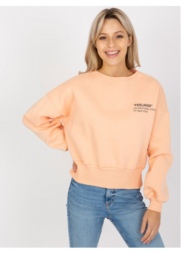 Broskyňovo ružová mikina