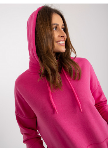 Fuchsiovo ružová basic mikina