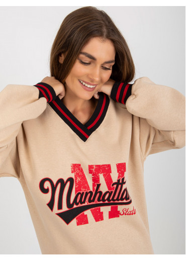 Béžovo hnedá mikina