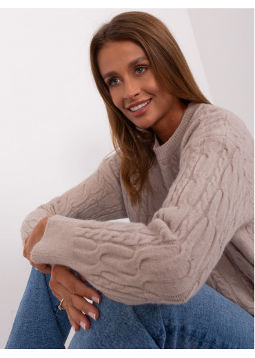 Béžovo hnedý pulóver