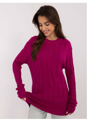 Bordovo červený dámsky predĺžený sveter