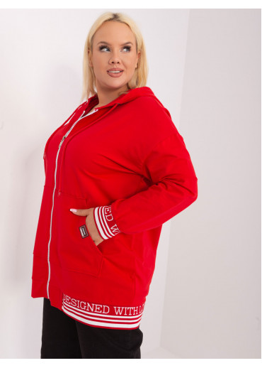 Červená mikina s kapucňou