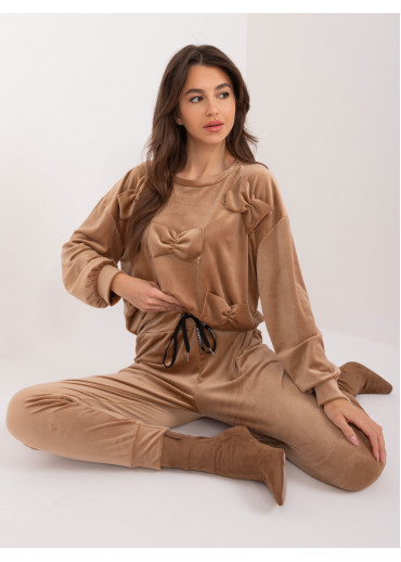 Béžovo hnedá tepláková súprava