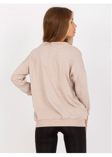 Béžovo hnedá mikina