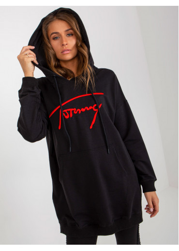 Čierna mikina s kapucňou