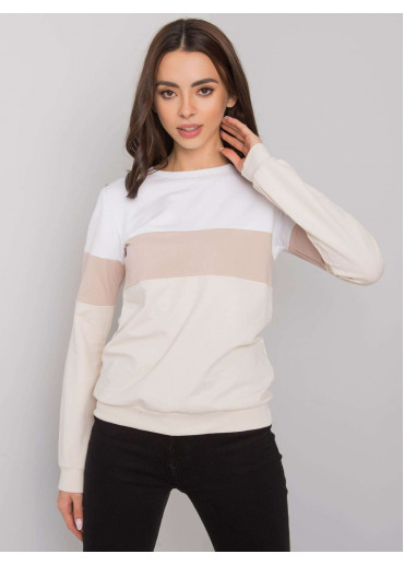 Béžovo hnedá basic mikina