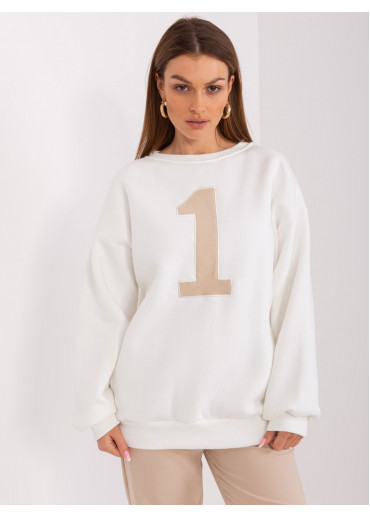 Smotanovo biela basic mikina