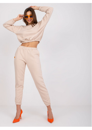 Béžovo hnedá tepláková súprava