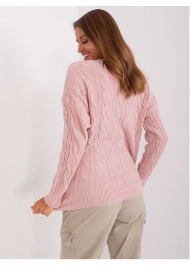 Púdrovo ružový pulóver