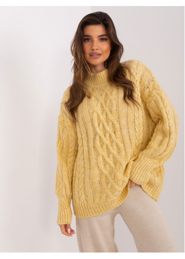 Vanilkovo žltý pletený sveter