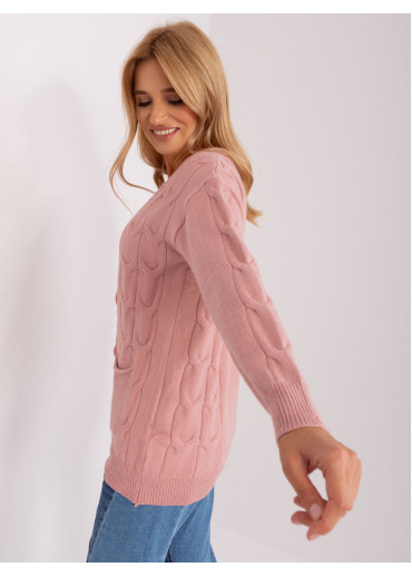 Púdrovo ružový sveter