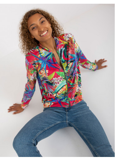 Červená vzorovaná mikina