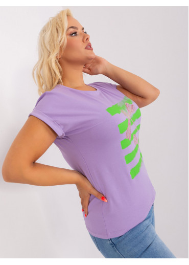 Fialové tričko s potlačou