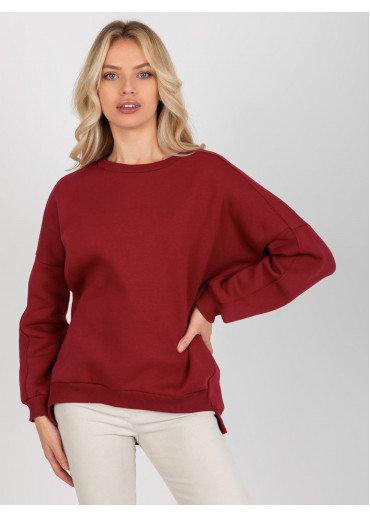 Bordovo červená dámska mikina