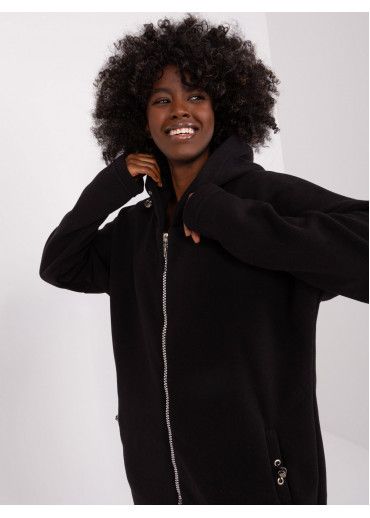 Čierna predĺžená mikina