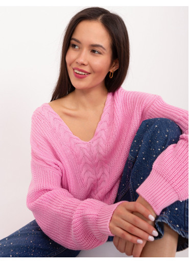 Ružový pulóver