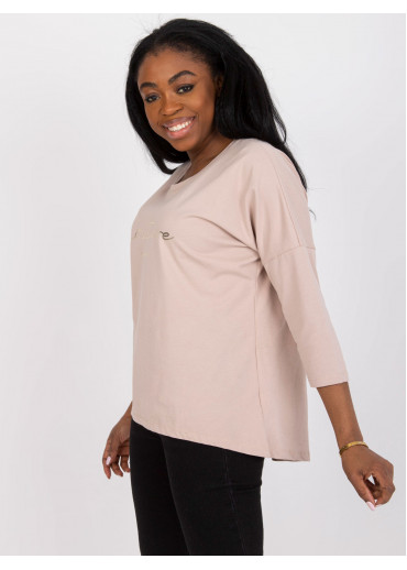 Béžovo hnedé tričko s potlačou