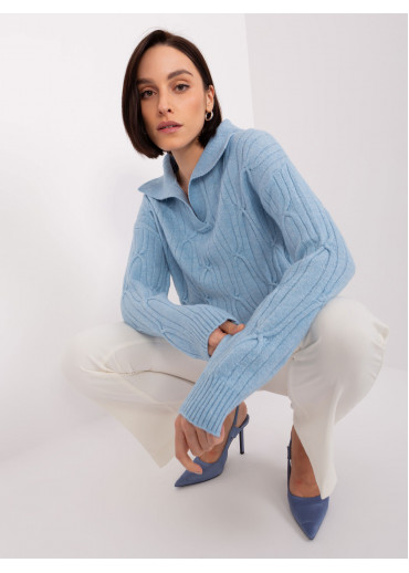 Svetlomodrý pulóver