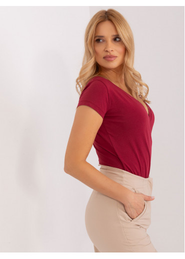 Bordovo červené zavinovacie tričko