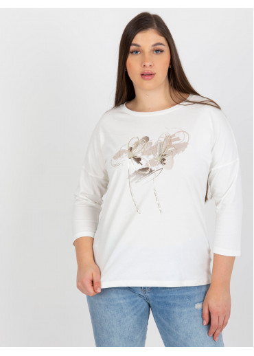 Smotanovo biele tričko s potlačou